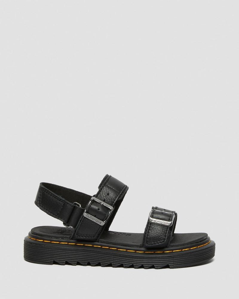 Dr Martens Junior Kyle Leren Sandalen Kinderen Zwart | NL 105SGL